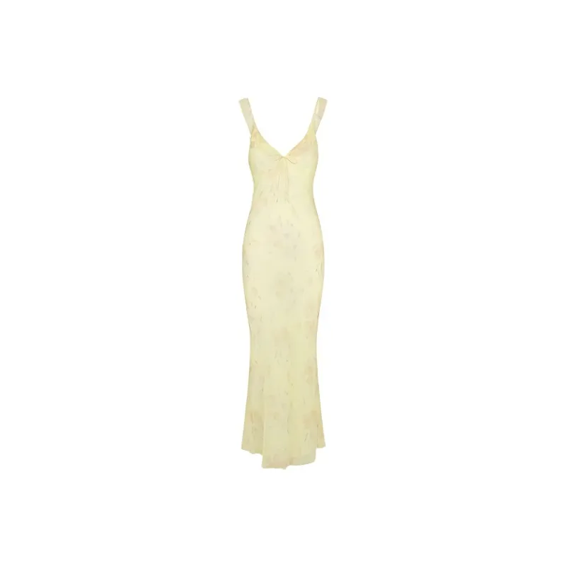 SECFLY OFFICIAL Slip Dress Women's Yellow-0