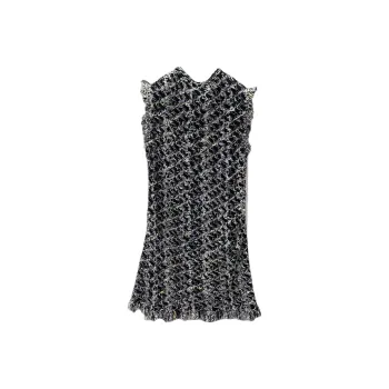 CHANEL Sleeveless Dress Women's Black
