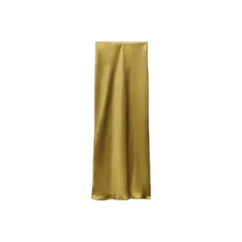 ZARA Casual Long Skirts Women's Olive Green