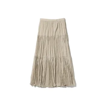 Beams Casual Long Skirts Women's Beige