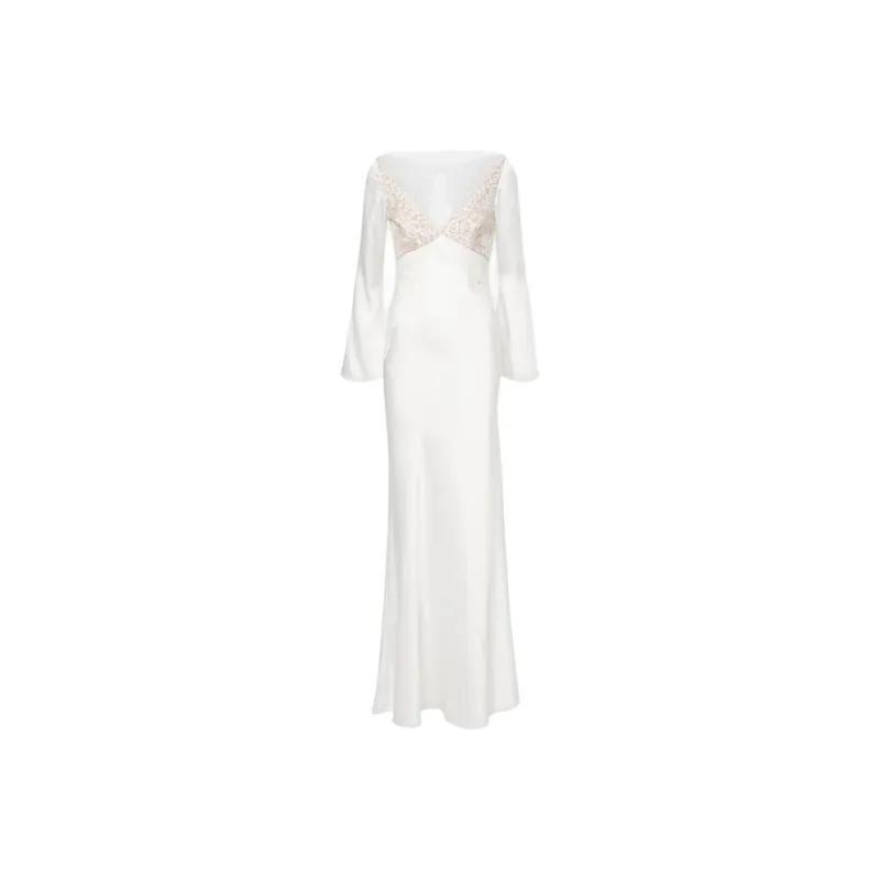 Self portrait Lace Satin Gown-0