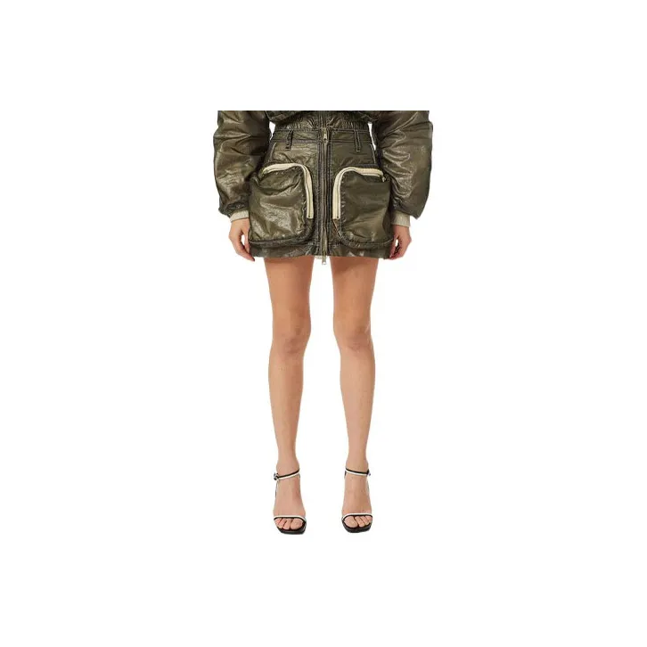 DIESEL Casual Short Skirts Women's Green-0