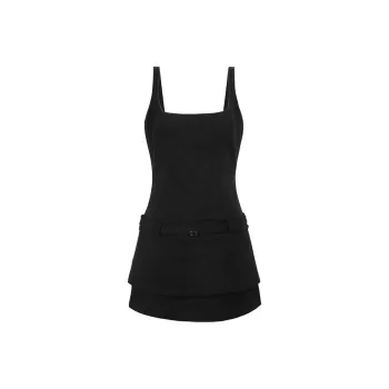BSEVENI Sleeveless Dress Women's Black