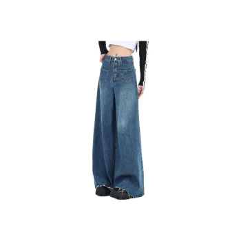 Menglaini Jeans Women's Vintage Blue