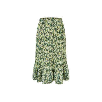 MOCO Casual Long Skirts Women's Vibrant Floral Mix