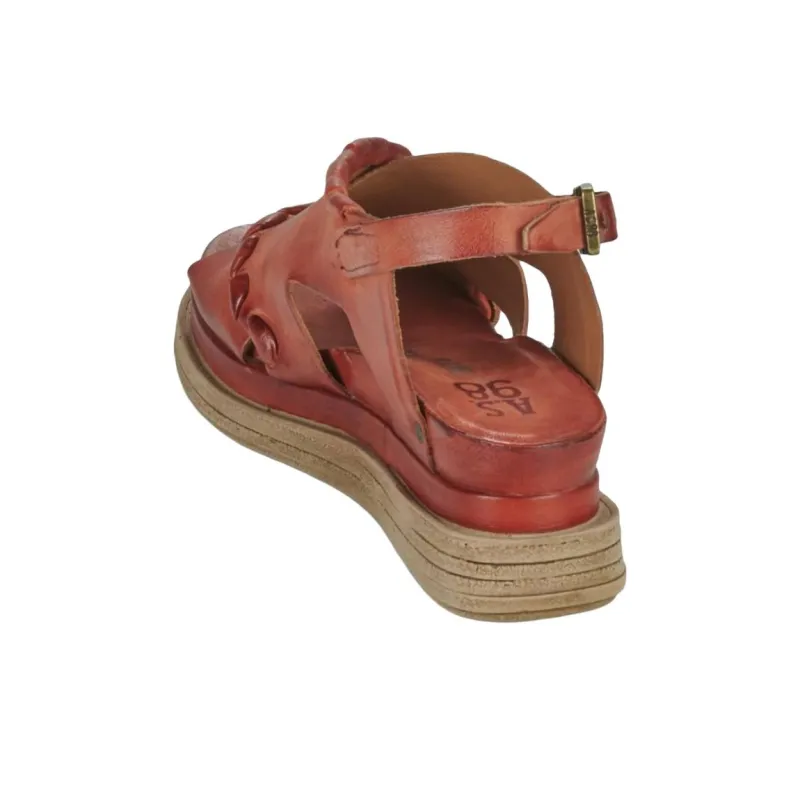 AirStep LAGOS 2.0 COUTURE One Strap Sandals 6cm Women's Red-4