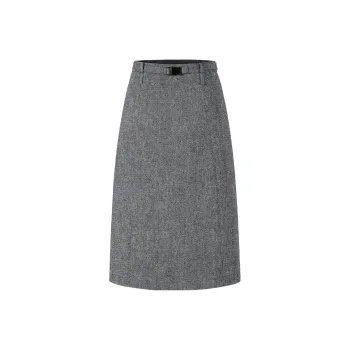 JZ Juzui Casual Long Skirts Women's Medium Gray