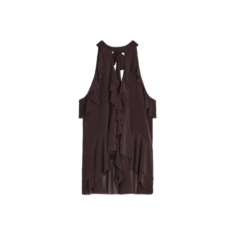 ZARA Tank Top Women's Dark Brown-0