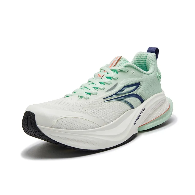 361° Shock Absorbers Slip Resistant Breathable Low Top Casual Running Shoes Men's Eggshell Green-1