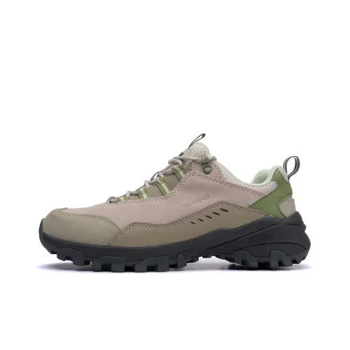 TOREAD Slip Resistant, Abrasion Resistant, Waterproof Low Top Hiking Shoes Women's Light Sand Green