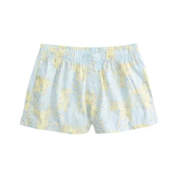 Hollister Casual Shorts Women's Yellow All Over Print