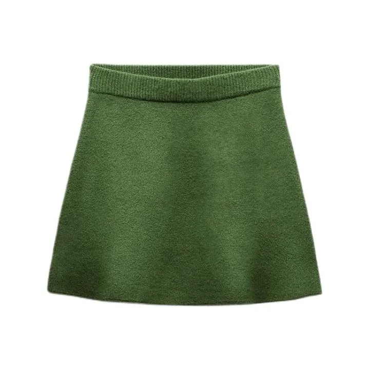 ZARA Casual Short Skirts Women's Green-0