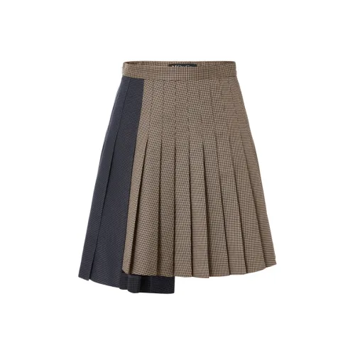 MO&CO Casual Short Skirts Women's Wells Plaid