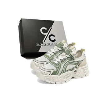 Colorful Creations Slip Resistant, Abrasion Resistant, Breathable, Lightweight Low Top Chunky Sneakers Men's