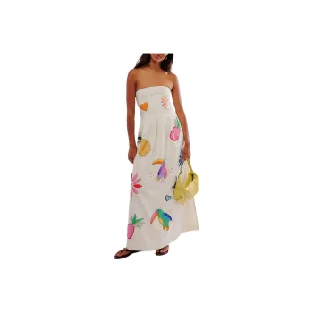 FREE PEOPLE San Tropez Maxi Dress Sleeveless Dress Women's Winter White