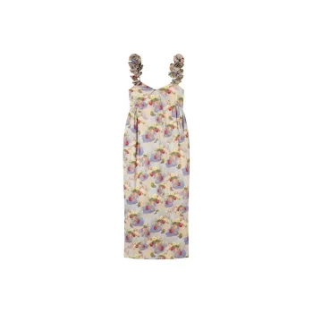 Ouyang Slip Dress Women's Monet Oil Painting