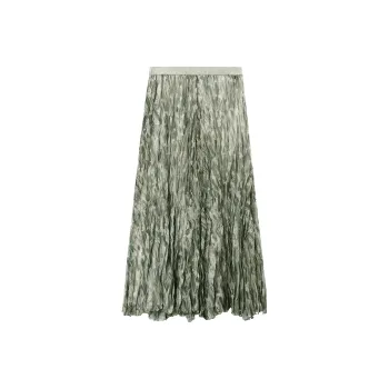 THE SEA LIFE Casual Long Skirt Women's Shimmer Green