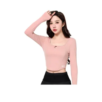 Barbie Yoga T Shirts Women's Crimson[Fixed One Piece Cup]