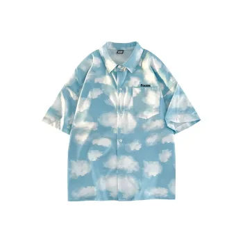 FORIDER Shirt Unisex Cloud On Blue