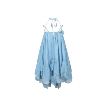 PAIN OR PLEASURE Slip Dress Women's Blue