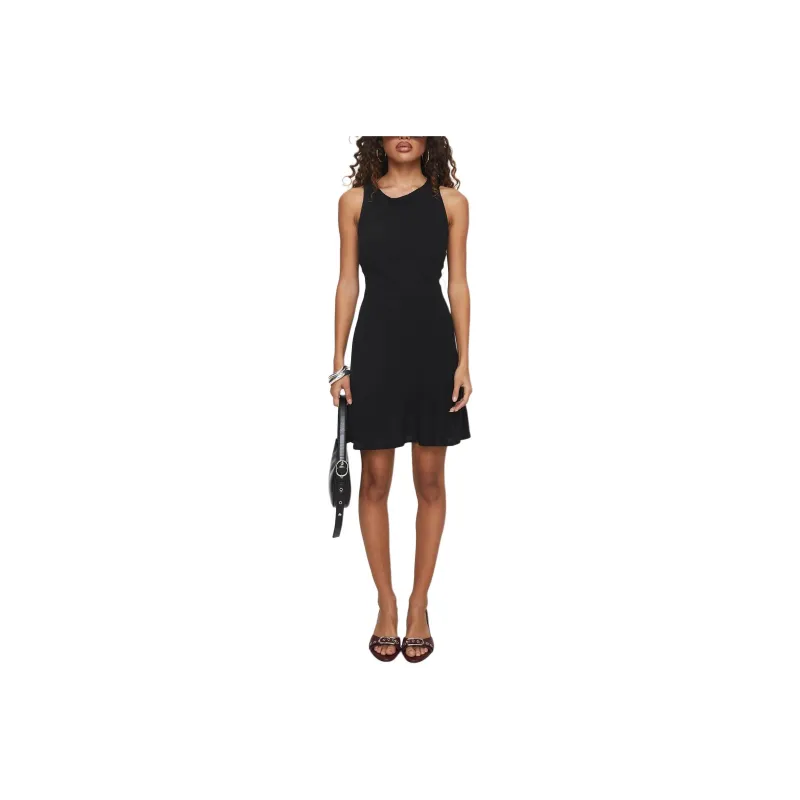 PRINCESS POLLY VIVRE MINI DRESS Sleeveless Dress Women's BLACK/Black-0