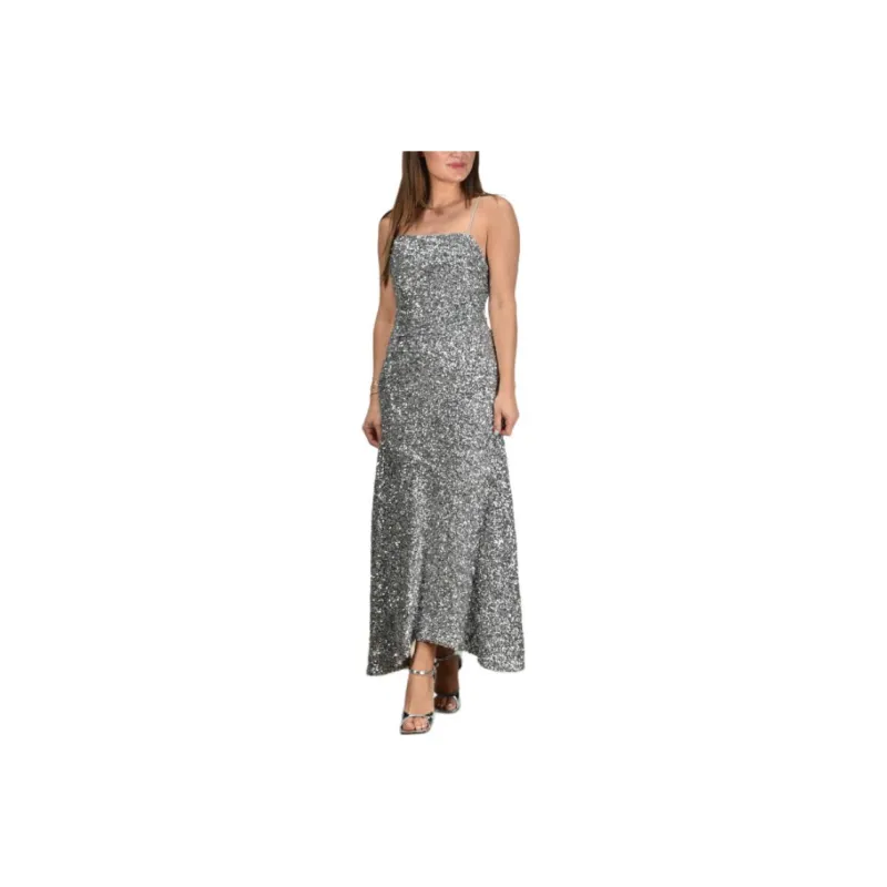 GANNI 3D Sequins Long Slip Dress-0