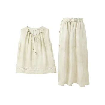 3COLOUR Casual Suit Women's Green Beige