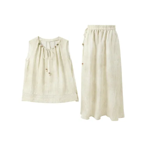 3COLOUR Casual Suit Women's Green Beige