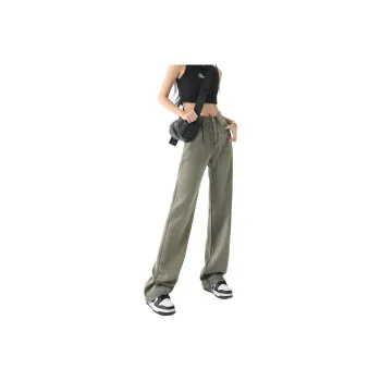 Menglaini Jeans Women's Olive Green