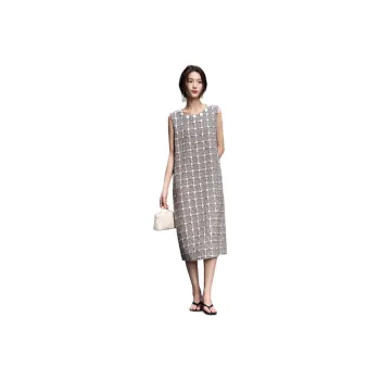 【dme】 Sleeveless Dress Women's Black Beige