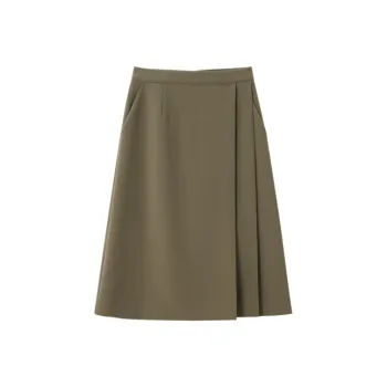 OVV SS23 Casual Long Skirt Women's Khaki Green
