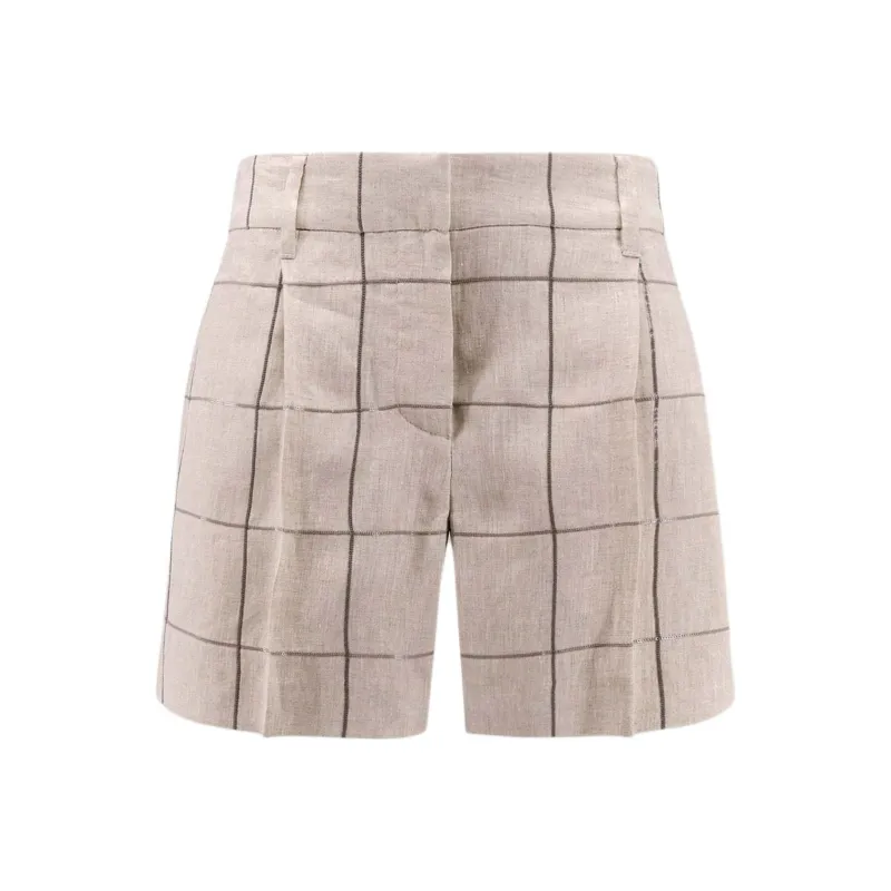 Brunello Cucinelli Plaid Shorts-0