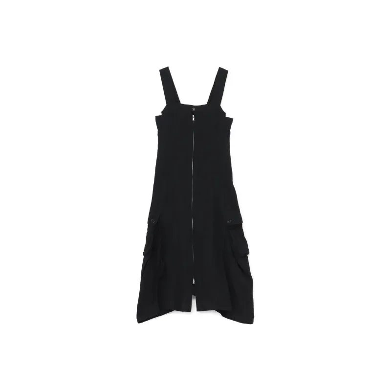 Yohji Yamamoto Flared Sleeveless Dress-0