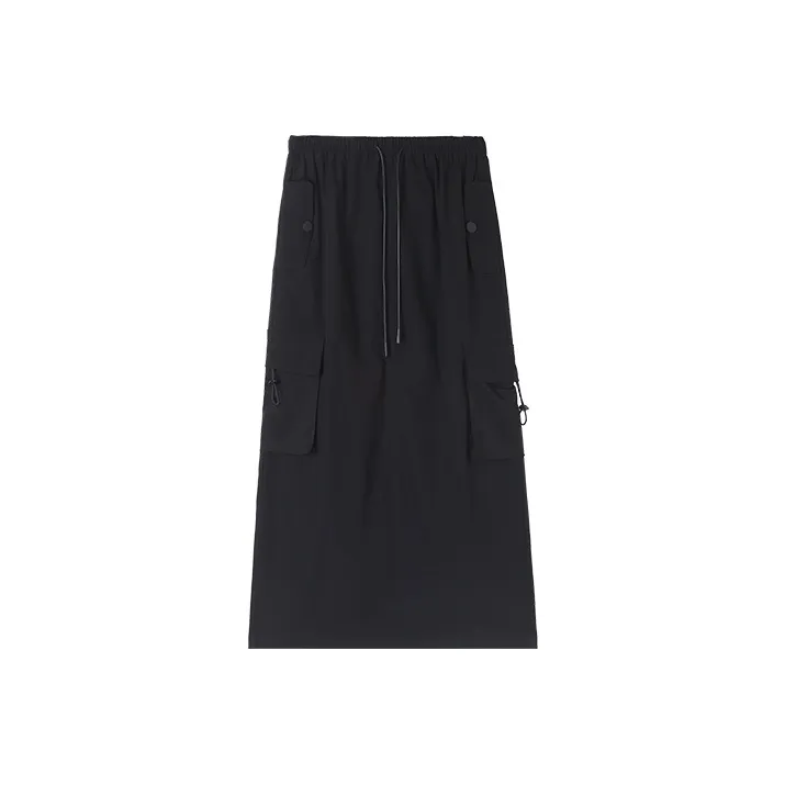 HIPPIEMISS Casual Long Skirts Women's Black-0