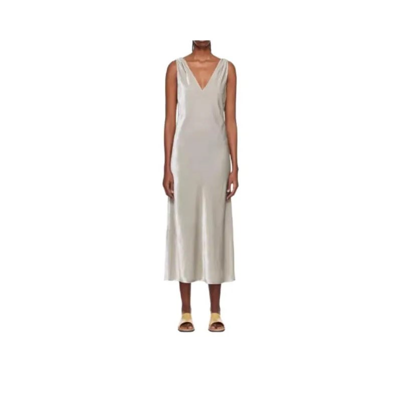 VINCE Sleeveless Dress Women's Silver-0
