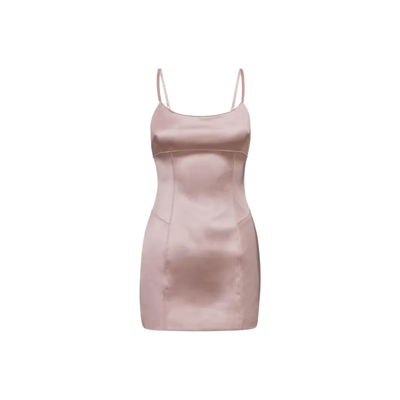 ARITZIA Ten Sizzle Satin Dress Slip Dresses Women's Clouded Pink/Cloud Pink-0
