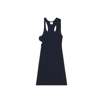 COURREGES Double Buckle 90s Rib Dress 'Navy'