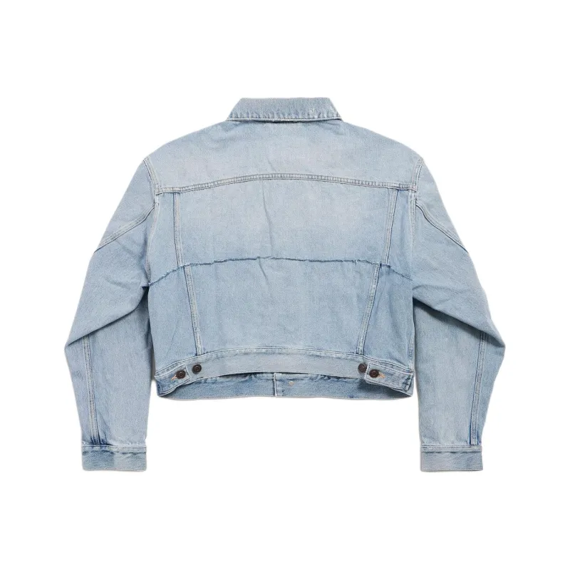 Balenciaga Denim Jacket Slim Fit Women's Light Blue-1