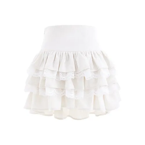 Blovelan Casual Short Skirts Women's Apricot