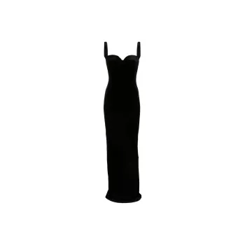 Balenciaga Sleeveless Fitted Velvet Gown