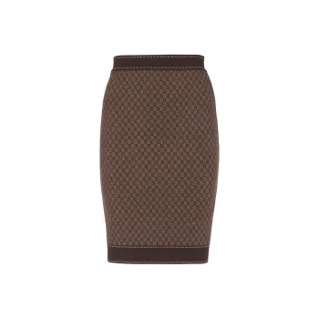 BALMAIN Mini Monogram Jacquard Skirt