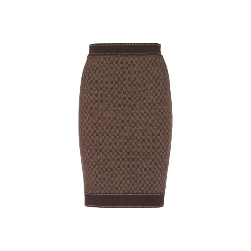 BALMAIN Mini Monogram Jacquard Skirt-0