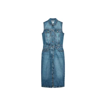 ZARA Sleeveless Dress Women's Medium Blue