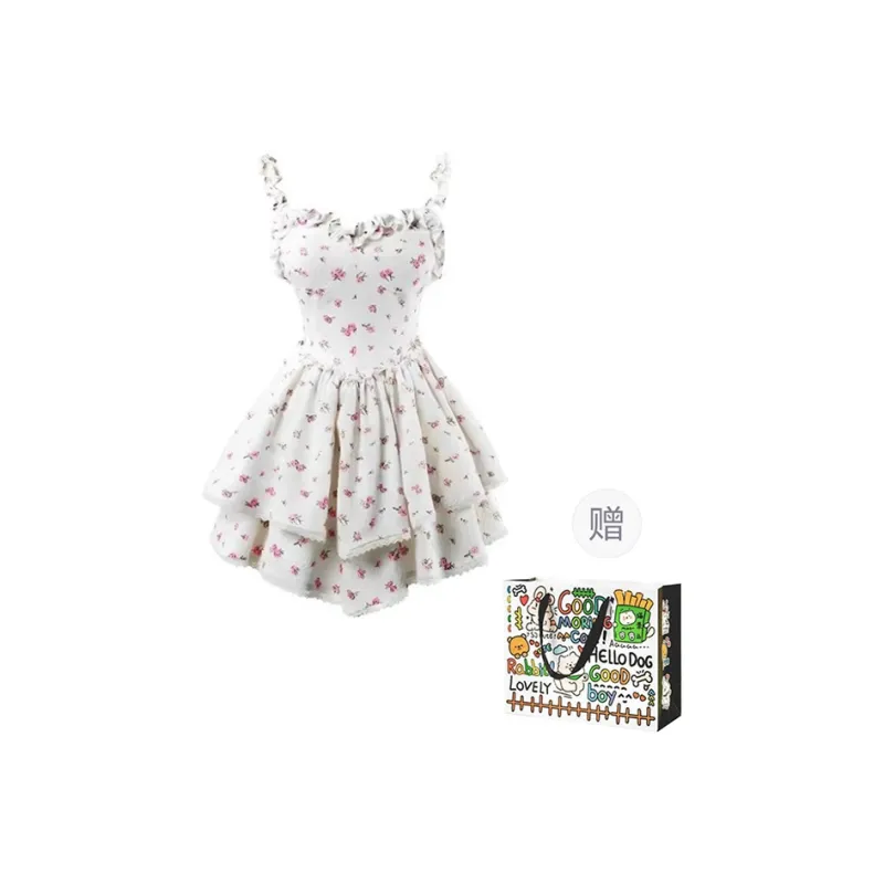 PZHK Slip Dresses Women's Floral Dress-0