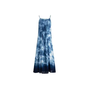 A LIFE ON THE LEFT Slip Dress Women's Plant Blue