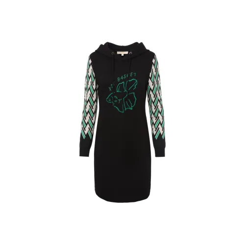 XII BASKET Long Sleeved Dresses Women's Black