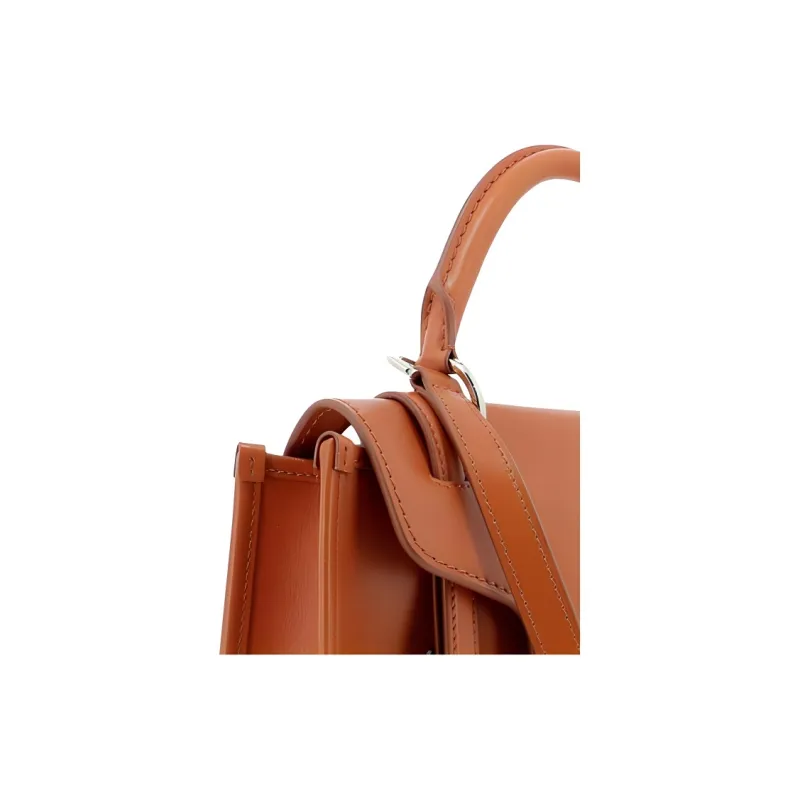 Fontana Milano 1915 Cow Leather Handbag Women's Brown-4