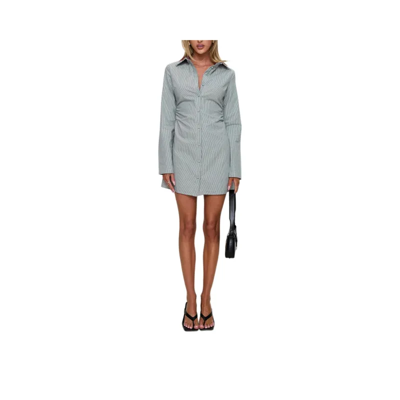 PRINCESS POLLY PUBLICITY LONG SLEEVE MINI DRESS Long Sleeved Dresses Women's BLUE/Blue-0
