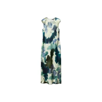 ZARA Sleeveless Dress Women's Green/Nude