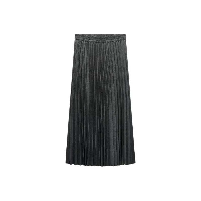 ZARA Casual Long Skirt Women's Coal Gray-0